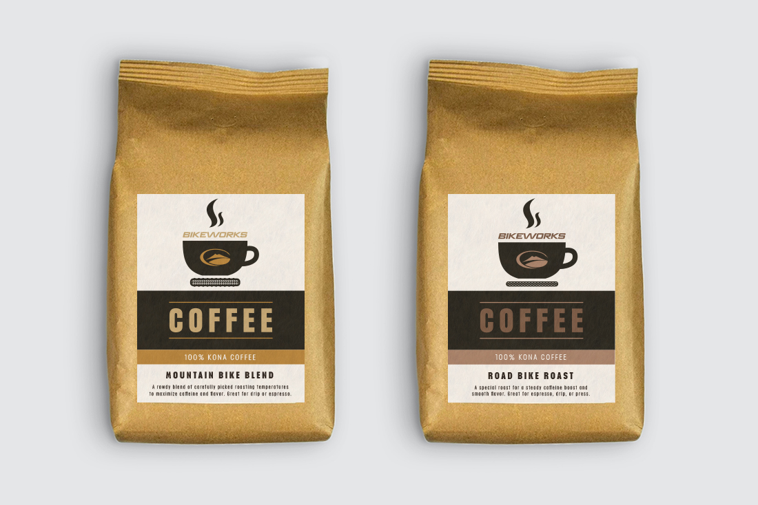 Bike Works Kona graphic design and print